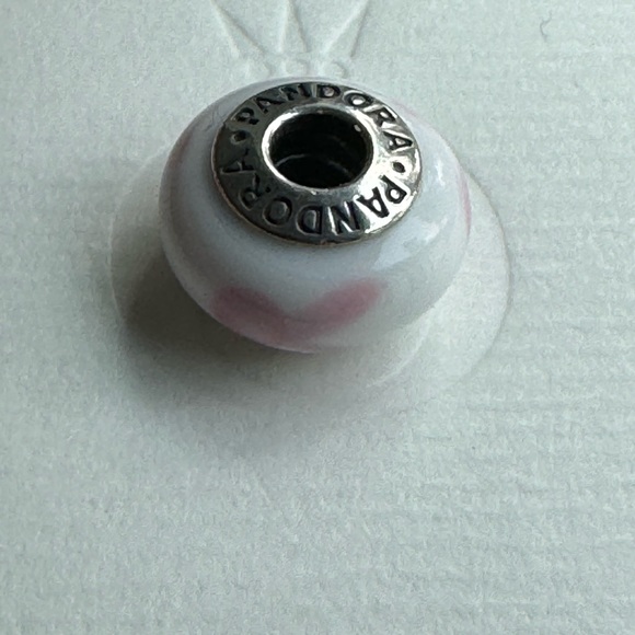 Authentic Pandora Pink Ribbon Dangle Charm - Picture 4 of 5